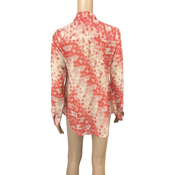 EUC Ecote chiffon button up top - Picture 2 of 5